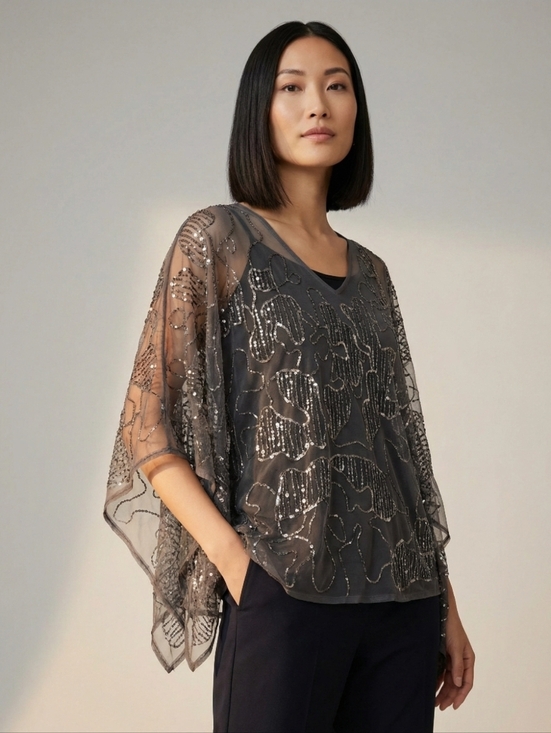 Anthropologie Tops - 💥NWT💥 ANTHROPOLOGIE WILLOW & CLAY SEQUIN TOP SZ M